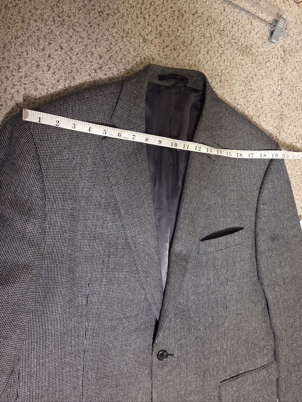 Lauren Ralph Lauren Mens 46 R Wool Sport Coat Blazer Jacket Elbow Patch 2 Button - Picture 8 of 11